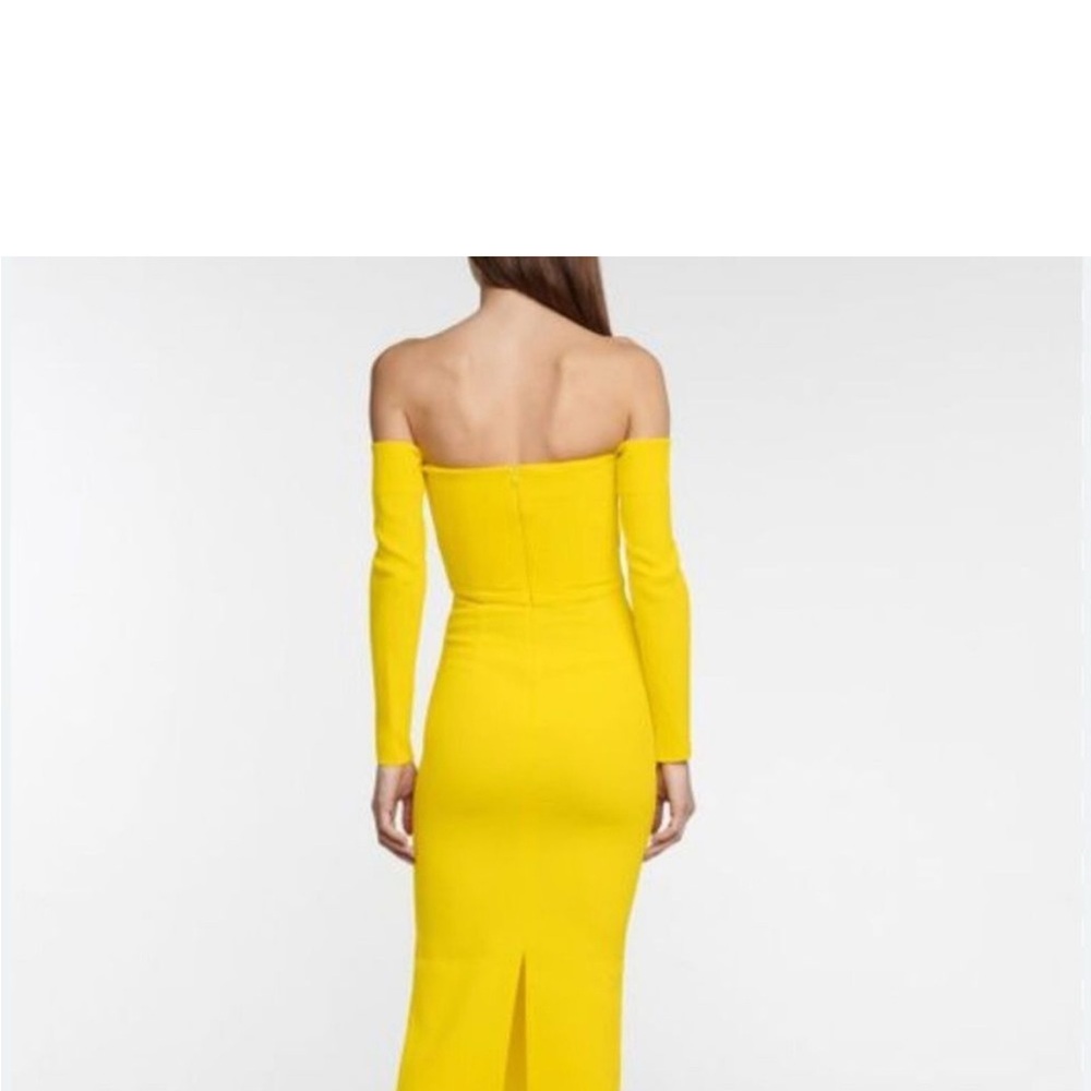Alex Perry Vibrant Yellow Long Sleeve Dress 4 - Picture 3 of 8